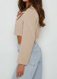 Womens Blazer Oversized Cropped Button Down Long Sleeve Fashion Lightweight Jackets