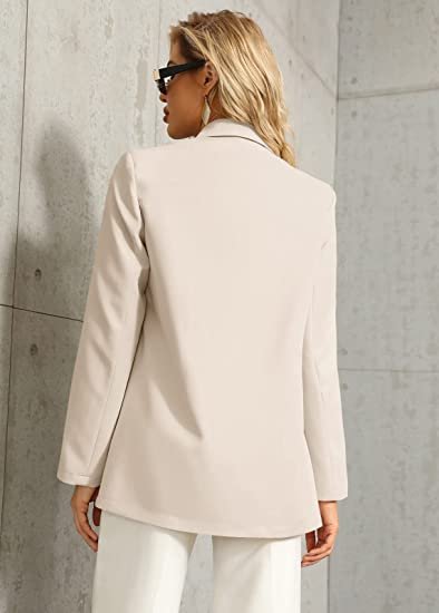 Womens Work Casual Oversized Blazers Long Sleeve Open Front Office Business Jackets