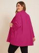 Women's Plus Size Long Sleeve Blazer Casual Open Front Cardigan Jacket